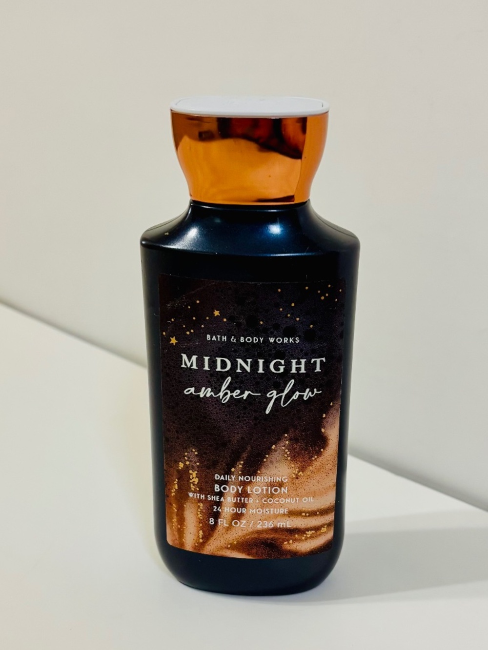 BATH & BODY WORKS MIDNIGHT AMBER GLOW DAILY NOURISHING BODY LOTION 8 OZ NEW.